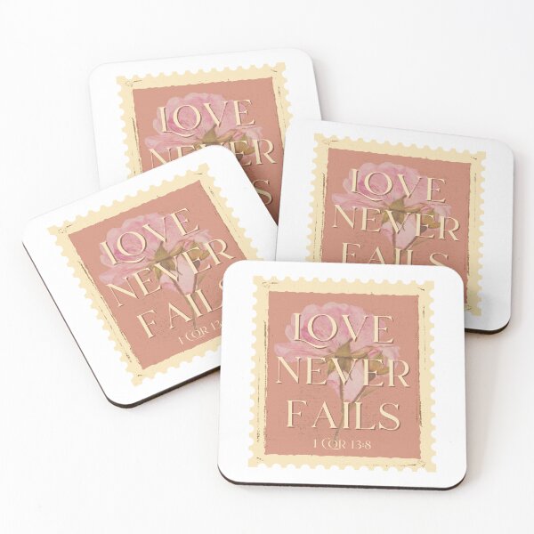 Item preview, Love Never Fails | 1 Corinthians 13:8 Catholic Design designed and sold by Stella Maris Designs.