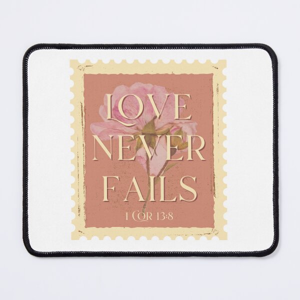 Item preview, Love Never Fails | 1 Corinthians 13:8 Catholic Design designed and sold by Stella Maris Designs.