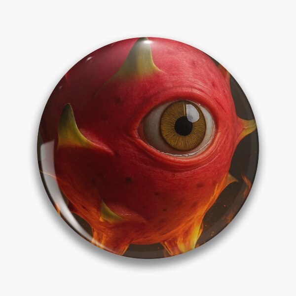 Item preview, Dragon fruit with fire as legs and a human eye  designed and sold by Burberts.