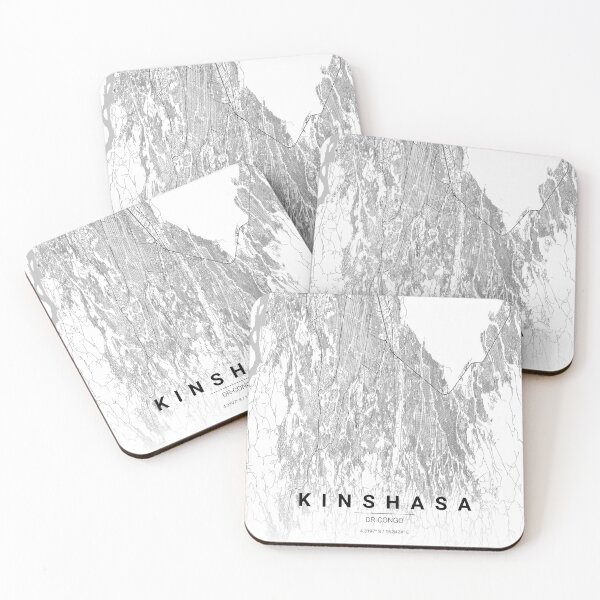 Item preview, Kinshasa City Map – Minimal Line Art designed and sold by YurrShop.