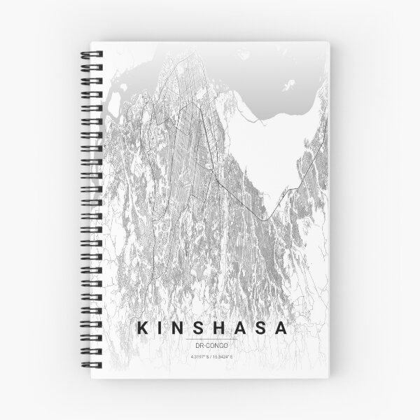 Item preview, Kinshasa City Map – Minimal Line Art designed and sold by YurrShop.