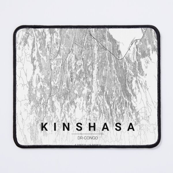 Item preview, Kinshasa City Map – Minimal Line Art designed and sold by YurrShop.