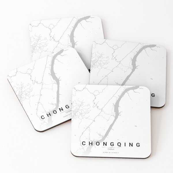 Item preview, Chongqing City Map – Minimal Line Art designed and sold by YurrShop.