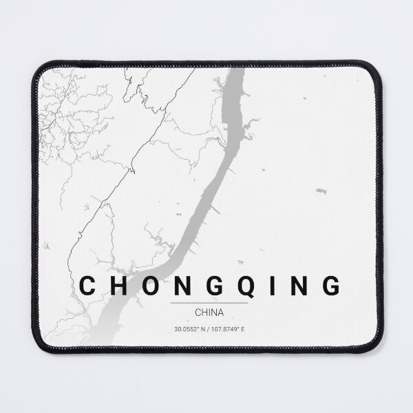 Item preview, Chongqing City Map – Minimal Line Art designed and sold by YurrShop.