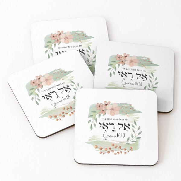 Item preview, El Roi - The God Who Sees Me | Genesis 16:13 Hebrew Bible Verse Floral Art  designed and sold by FruitfullyC.