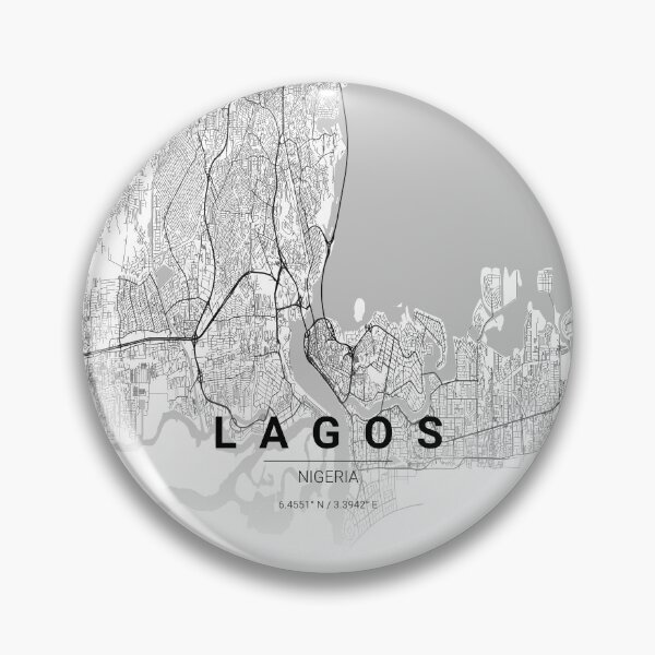 Item preview, Lagos City Map – Minimal Line Art designed and sold by YurrShop.