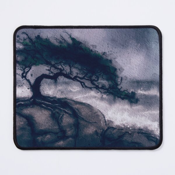 Item preview, Landscape with windswept tree, Gothic, seascape  designed and sold by MidnightARTing.