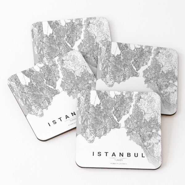 Item preview, Istanbul City Map – Minimal Line Art designed and sold by YurrShop.