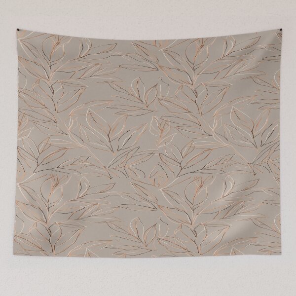 Item preview, Minimal Leaf Line Pattern iPhone Case designed and sold by mari0n980.