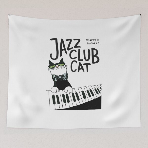 Item preview, Jazz Club Cat – Funny Jazz Music | Cool Cat Piano Graphic designed and sold by paulo silveira.
