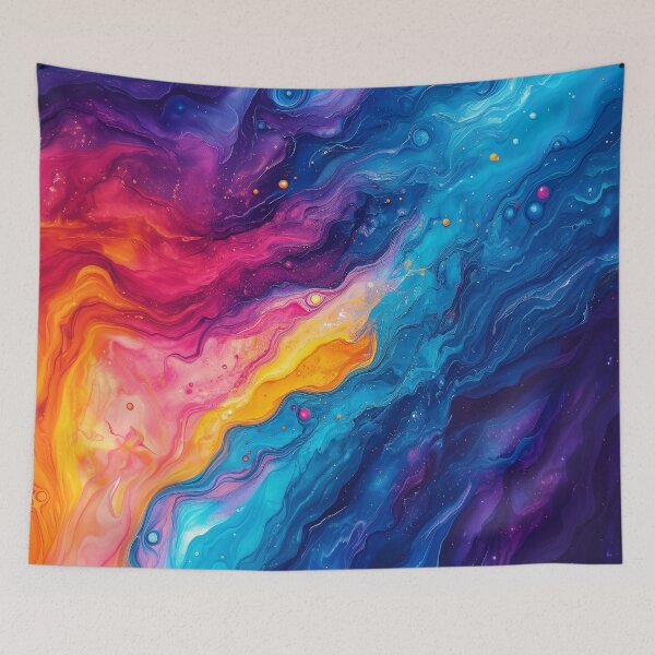 Item preview, Abstract Acrylic Paint Rainbow Colors designed and sold by BluePlanet.