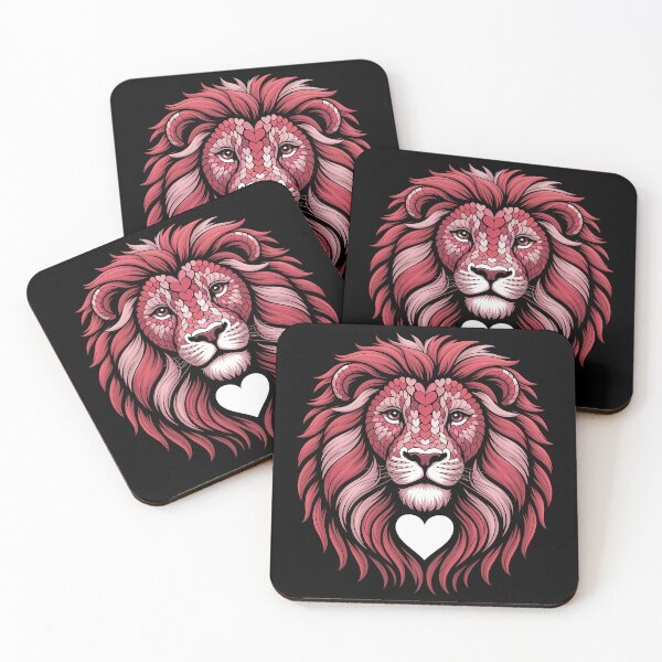Item preview, Majestic Lion Head Heart Mosaic Valentine Art designed and sold by sky11PP.