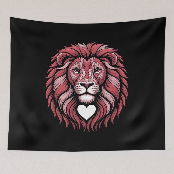 Item preview, Majestic Lion Head Heart Mosaic Valentine Art designed and sold by sky11PP.