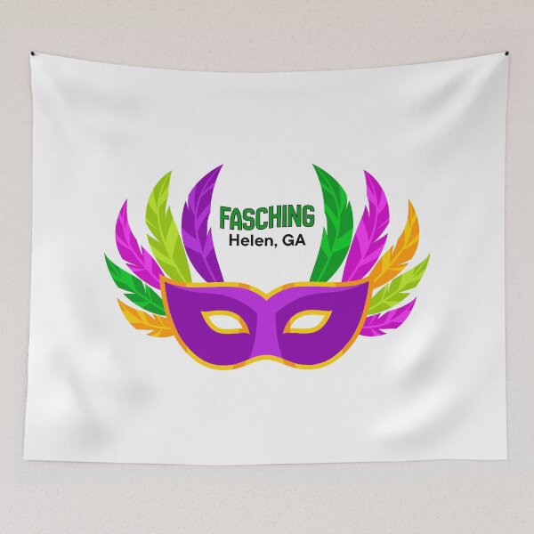 Item preview, Fasching Helen GA | Purple & Gold Carnival Mask for German Mardi Gras Celebration designed and sold by greenomen.