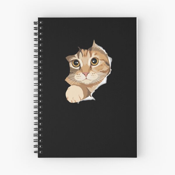 Item preview, Peeking Cat Torn Paper Effect Kawaii Feline designed and sold by salmzouriart.