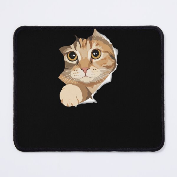 Item preview, Peeking Cat Torn Paper Effect Kawaii Feline designed and sold by salmzouriart.