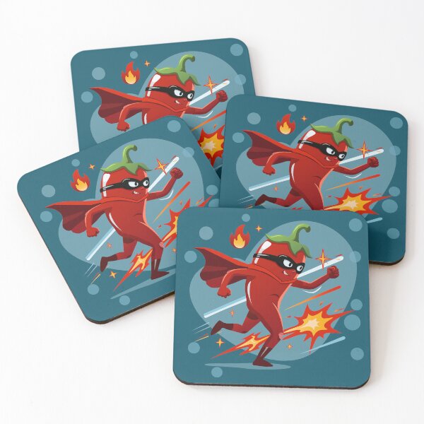 Item preview, Kawaii Chili Pepper Hero – Funny Food Character Design designed and sold by KomparrowStudio.