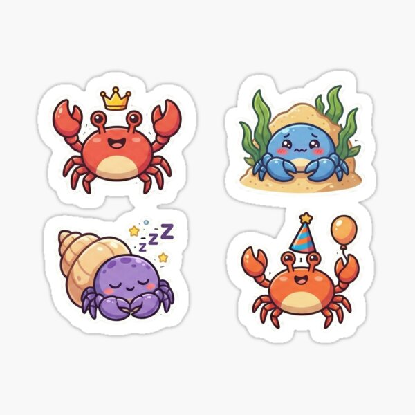 Cute Crab Sticker