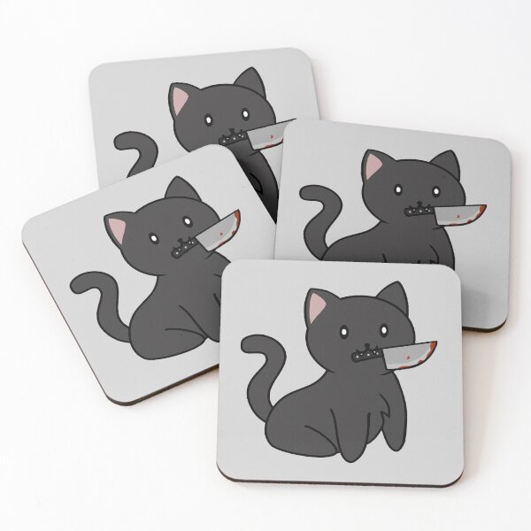 Item preview, Cat with Knife designed and sold by WitchGalaxy.