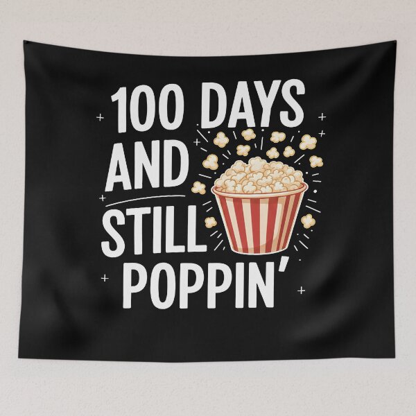 Item preview, 100 Days and Still Poppin - Funny Popcorn 100th Day of School 2026 designed and sold by Axivra.