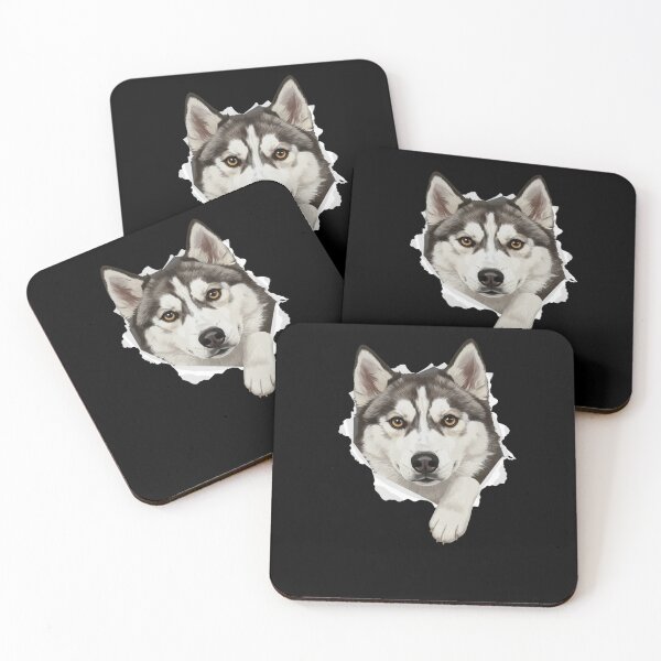 Item preview, Husky Dog Rips Through Torn Paper Funny Pet Lover designed and sold by salmzouriart.