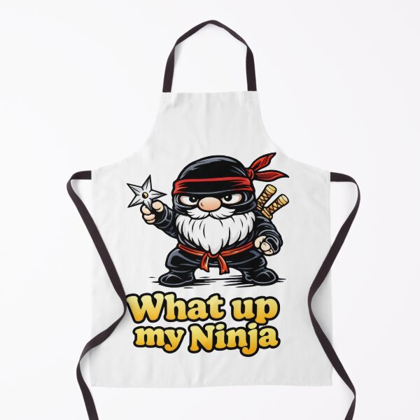 Item preview, Ninja Gnome with Shuriken – “What Up My Ninja” Cartoon Art designed and sold by Moriarty's Digital Visions.