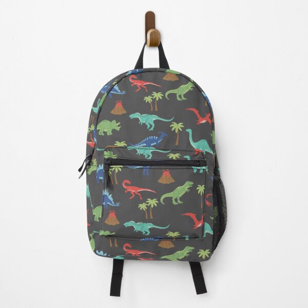 Item preview, Colorful Hand-drawn Dinosaurs on black designed and sold by Brianaidesigns.