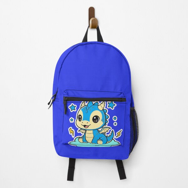 Item preview, Little Blue Dragon on a Cloud with Lightning Bolts - Kawaii Sticker Style designed and sold by Skully-Studio.