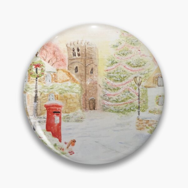 Item preview, Hand-painted Christmas watercolour scene designed and sold by carmengracie.