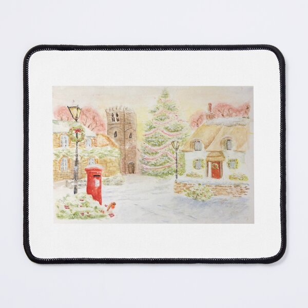 Item preview, Hand-painted Christmas watercolour scene designed and sold by carmengracie.