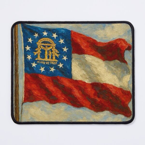 Item preview, Georgia State Flag designed and sold by TinCatOutPost.