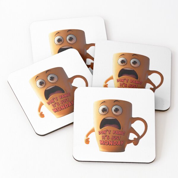 Item preview, Don't Panic It's Just Monday - Funny Coffee Mug Cartoon Character designed and sold by SamaStudios.