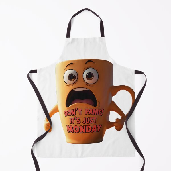 Item preview, Don't Panic It's Just Monday - Funny Coffee Mug Cartoon Character designed and sold by SamaStudios.