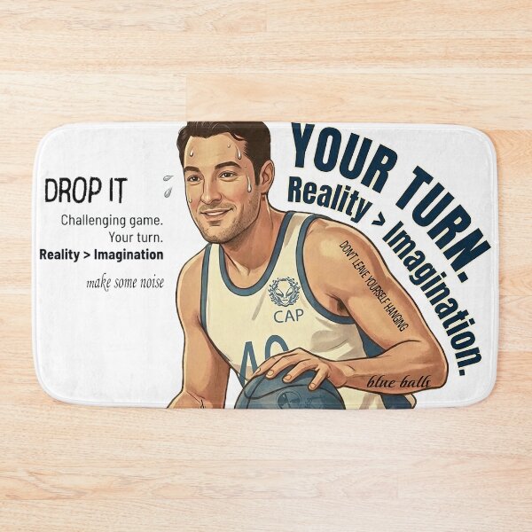 Item preview, Your Turn - Retro Basketball Reality vs Imagination Art designed and sold by Hen-C-Art.