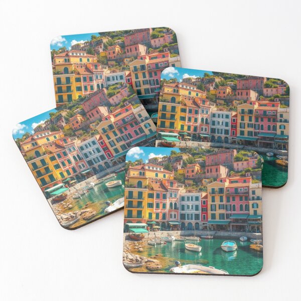 Item preview, Hidden Paradise Cove | Serene Mediterranean Harbor Scene designed and sold by Jade Ado.