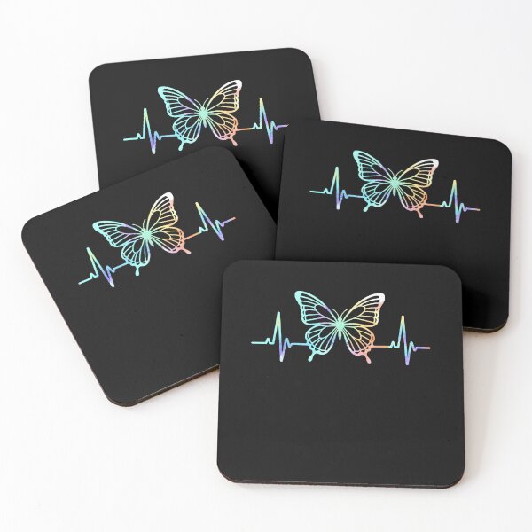 Item preview, Butterfly Heartbeat Line Rainbow Butterfly designed and sold by salmzouriart.