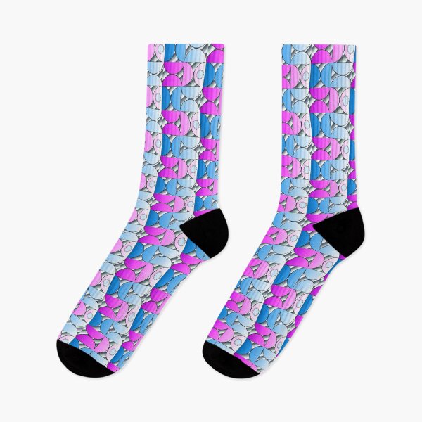 Item preview, Pink & Blue Geometry and Gear – Abstract Geometric Graphic Art designed and sold by Brooklyn Hearty.