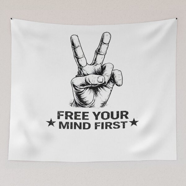 Item preview, Freedom Series - Free Your Mind V Sign Art designed and sold by emaga.