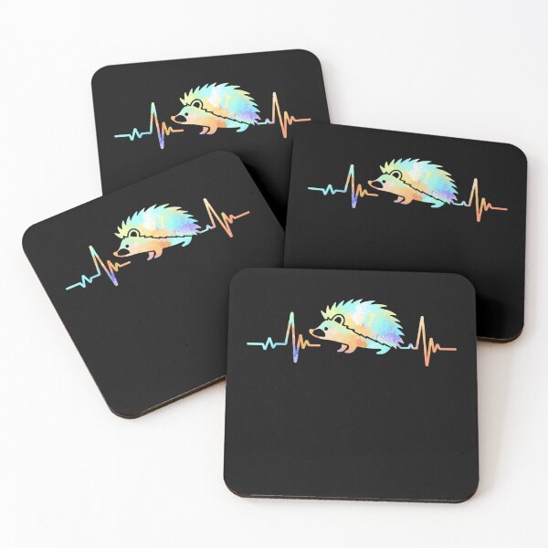 Item preview, Hedgehog Heartbeat EKG Watercolor designed and sold by salmzouriart.