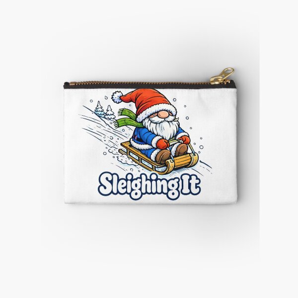 Item preview, Sleighing It Gnome – Funny Winter Sledding Cartoon Design designed and sold by Moriarty's Digital Visions.