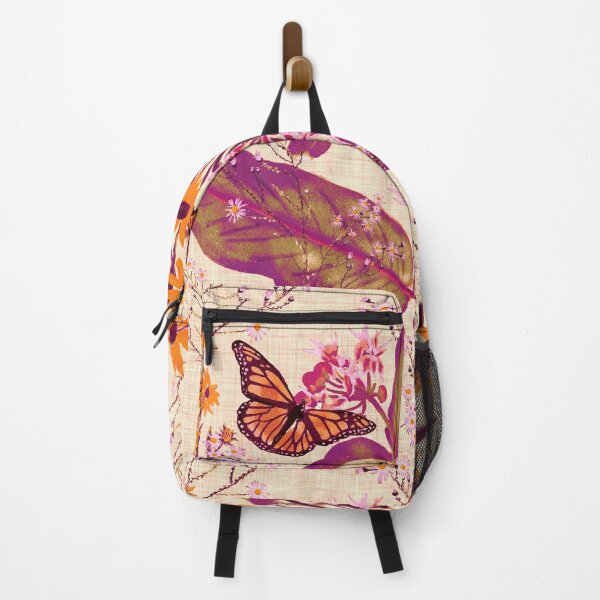 Item preview, Hand Painted Repeating Wild Flower Pattern with Monarchs designed and sold by LoveAlways-AEP.