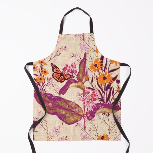 Item preview, Hand Painted Repeating Wild Flower Pattern with Monarchs designed and sold by LoveAlways-AEP.