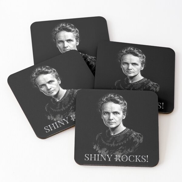 Item preview, Marie Curie – “Shiny Rocks!” Science Humor Design designed and sold by GEEK_out.