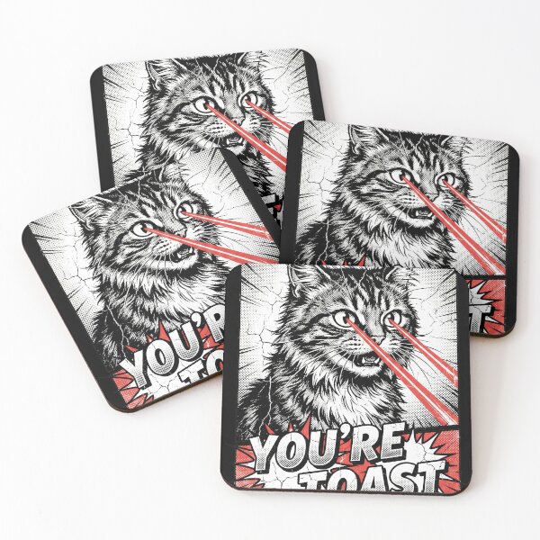 Item preview, Evil Laser Cat You're Toast Pop Art designed and sold by k3rstman1.