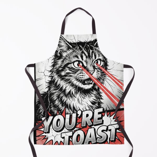 Item preview, Evil Laser Cat You're Toast Pop Art designed and sold by k3rstman1.