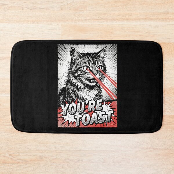 Item preview, Evil Laser Cat You're Toast Pop Art designed and sold by k3rstman1.
