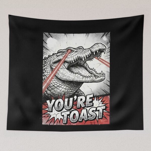 Item preview, Laser Eye Crocodile You're Toast Comic designed and sold by k3rstman1.