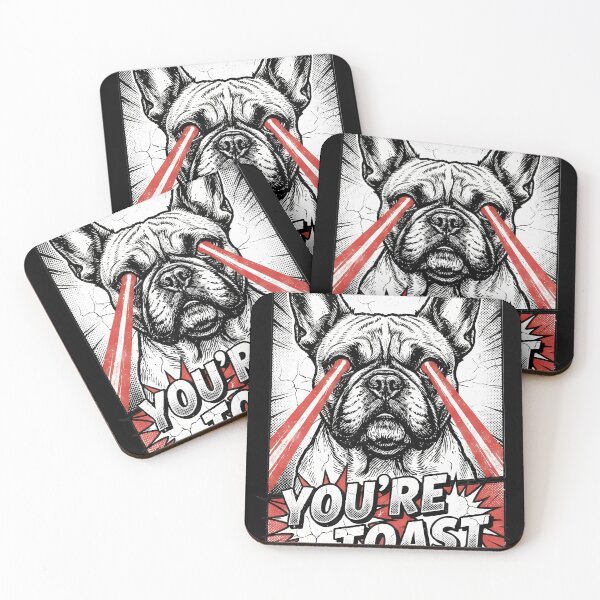 Item preview, French Bulldog Laser Eyes You're Toast Comic designed and sold by k3rstman1.