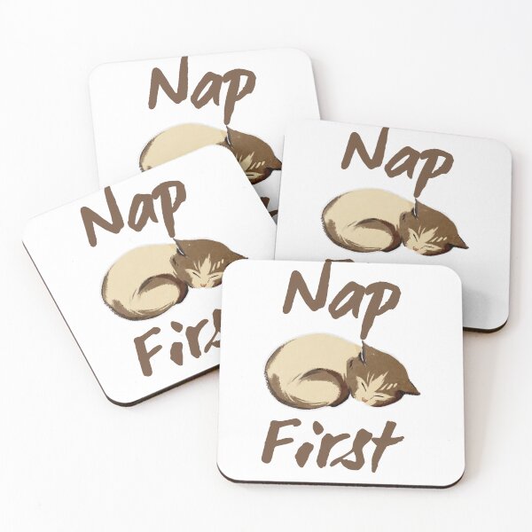 Item preview, Nap First – Cute Sleeping Cat Sticker designed and sold by GOTCHO1.