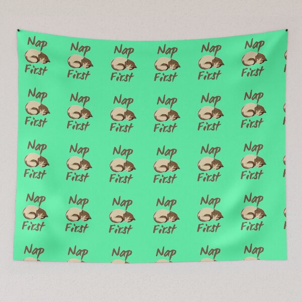 Item preview, Nap First – Cute Sleeping Cat Sticker designed and sold by GOTCHO1.